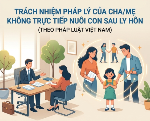 Trách nhiệm pháp lý của người không trực tiếp nuôi con sau ly hôn