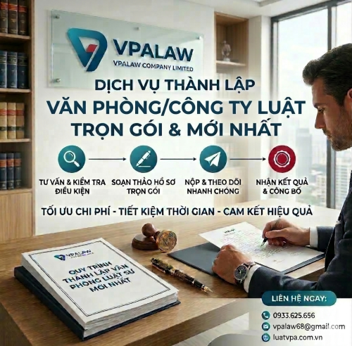 Thủ tục thành lập Văn phòng luật sư, Công ty luật mới nhất